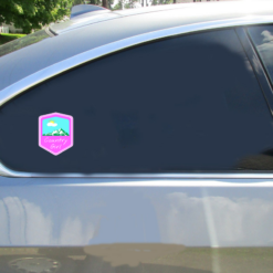 Country Girl Country Scene Car Sticker shown on a vehicle rear window