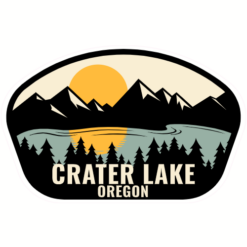 Crater Lake Oregon Sticker – vinyl decal printed in the USA
