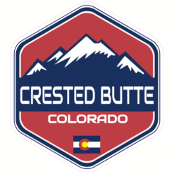 Crested Butte Colorado Mountain Sticker – vinyl decal printed in the USA