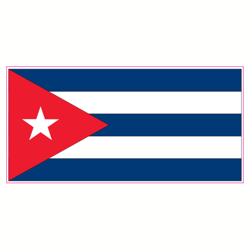 Cuba Flag Sticker – vinyl decal printed in the USA