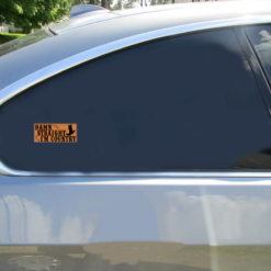 Damn Straight I'm Country Car Sticker shown on a vehicle rear window