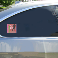 Dance The Night Away Retro Car Sticker shown on a vehicle rear window