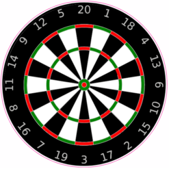 Dart Board Target Sticker – vinyl decal printed in the USA
