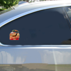 Daytona Beach Florida Beach Car Sticker shown on a vehicle rear window