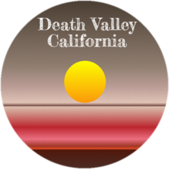 Death Valley California Circle Sticker – vinyl decal printed in the USA