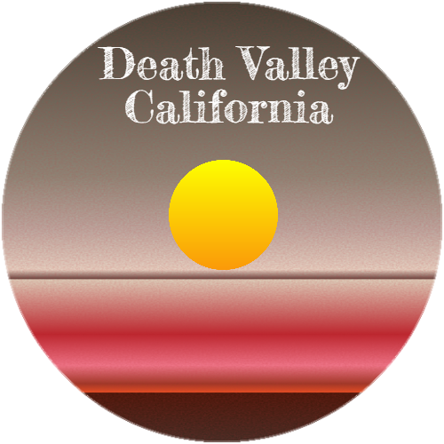 Death Valley California Circle Sticker – vinyl decal printed in the USA