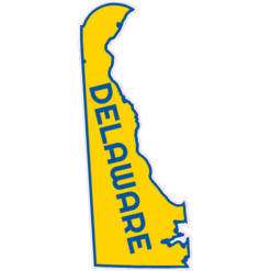 Delaware State Shaped Sticker – vinyl decal printed in the USA