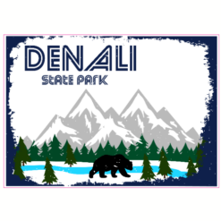 Denali State Park Alaska Sticker – vinyl decal printed in the USA