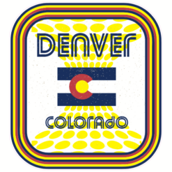 Denver Colorado Retro Sticker – vinyl decal printed in the USA
