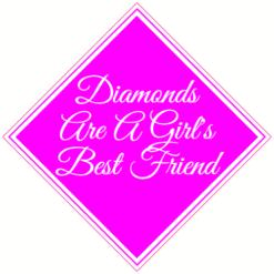 Diamonds Are A Girl's Best Friend Sticker – vinyl decal printed in the USA