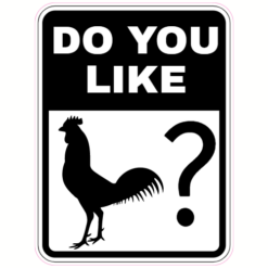 Do You Like Cock Sticker – vinyl decal printed in the USA