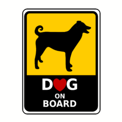 Dog On Board Sticker – vinyl decal printed in the USA