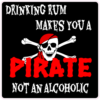 Drinking Rum Pirate Sticker – vinyl decal printed in the USA