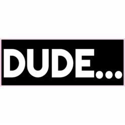Dude...Black Sticker – vinyl decal printed in the USA
