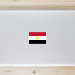 Egypt Flag Laptop Sticker shown on a laptop lid