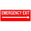 Emergency Exit Right Arrow Sticker – vinyl decal printed in the USA