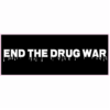 End The Drug War Black Bumper Sticker – vinyl decal printed in the USA