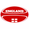 England Red Rugby Ball Sticker – vinyl decal printed in the USA