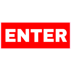 Enter Red Sticker – vinyl decal printed in the USA