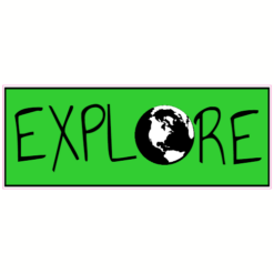 Explore Earth Sticker – vinyl decal printed in the USA