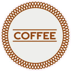 Fancy Coffee Label Sticker – vinyl decal printed in the USA