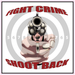 Fight Crime Shoot Back Sticker – vinyl decal printed in the USA