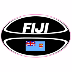 Fiji Rugby Ball Sticker – vinyl decal printed in the USA