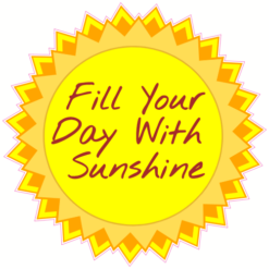 Fill Your Day With Sunshine Sun Sticker – vinyl decal printed in the USA