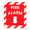 Fire Alarm Down Arrow Sticker – vinyl decal printed in the USA