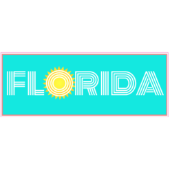 Florida Art Deco Bumper Sticker – vinyl decal printed in the USA