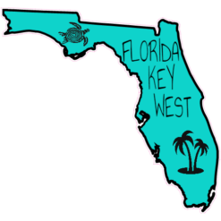 Florida State Key West Sticker – vinyl decal printed in the USA