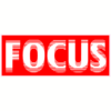 Focus Attention Red Sticker – vinyl decal printed in the USA