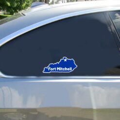 Fort Mitchell Kentucky Car Sticker shown on a vehicle rear window