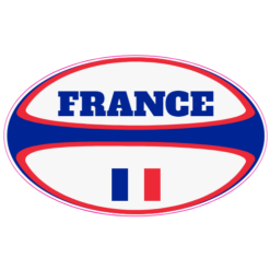 France Rugby Ball Sticker – vinyl decal printed in the USA