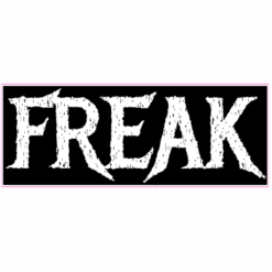 Freak Black Distressed Sticker – vinyl decal printed in the USA