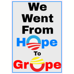 From Hope To Grope Sticker – vinyl decal printed in the USA