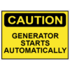 Generator Caution Yellow Sticker – vinyl decal printed in the USA