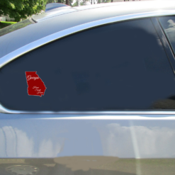 Georgia Home Sweet Home Car Sticker shown on a vehicle rear window
