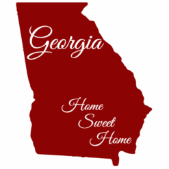 Georgia Home Sweet Home Sticker – vinyl decal printed in the USA