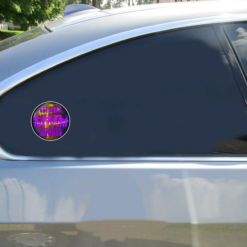Get Down Boogie Disco Ball Car Sticker shown on a vehicle rear window