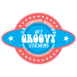 Get Groovy Stickers Retro Sticker – vinyl decal printed in the USA