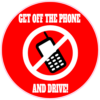 Get Off The Phone And Drive Sticker – vinyl decal printed in the USA