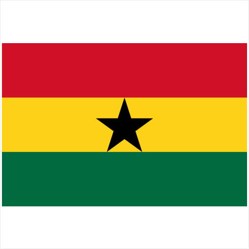Ghana Flag Sticker – vinyl decal printed in the USA