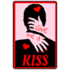 Give Me A Kiss Lovers Sticker – vinyl decal printed in the USA