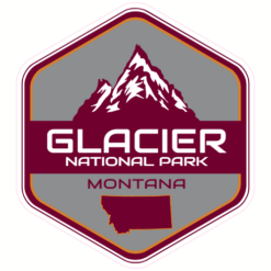 Glacier National Park Montana Sticker – vinyl decal printed in the USA