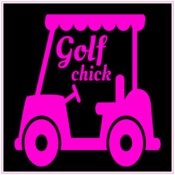 Golf Chick Sticker – vinyl decal printed in the USA