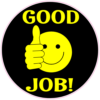 Good Job Thumbs Up Sticker – vinyl decal printed in the USA