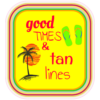 Good Times And Tan Line Beach Sticker – vinyl decal printed in the USA