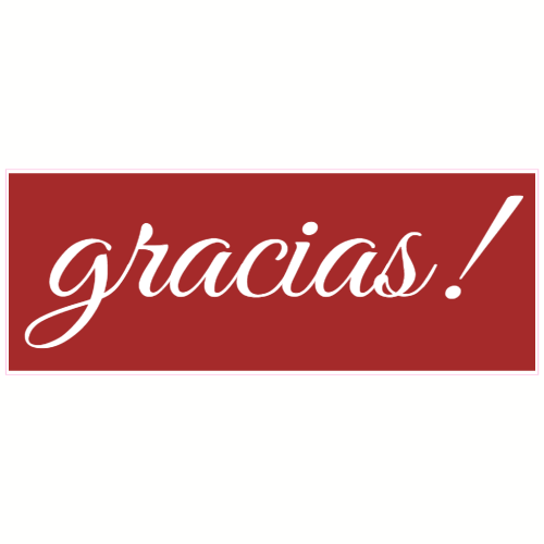 Gracias Spanish Thank You Sticker – vinyl decal printed in the USA