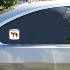 Grand Canyon National Park Donkey Car Sticker shown on a vehicle rear window